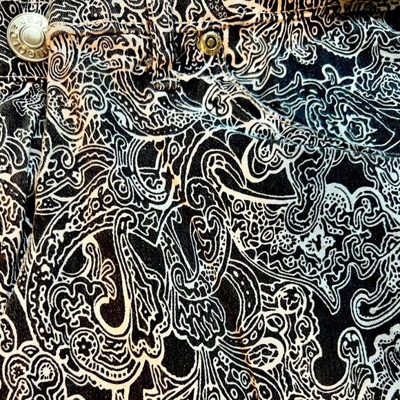Vigold Skinny Jeans Style V60 Paisley Pants Stretch Feminine Goth Size 13/14 32 - Picture 13 of 13